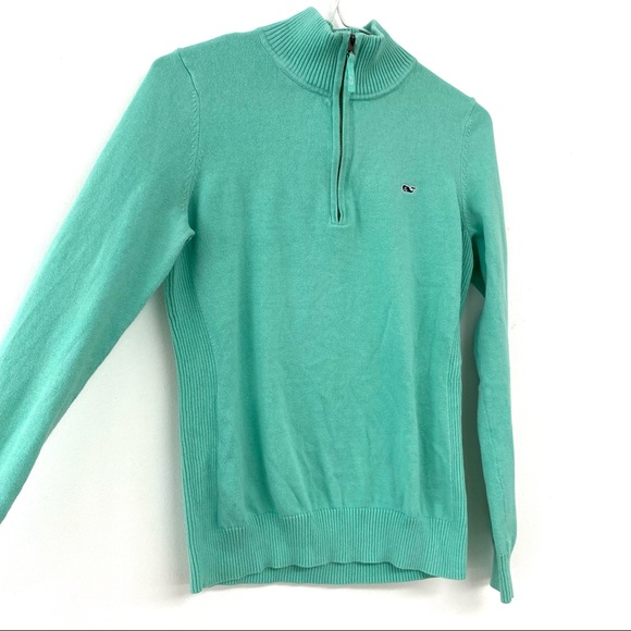 Vineyard Vines Mint Quarter Zip Pullover - Picture 2 of 11